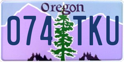 OR license plate 074TKU