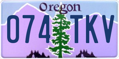 OR license plate 074TKV