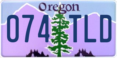 OR license plate 074TLD