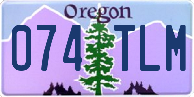 OR license plate 074TLM