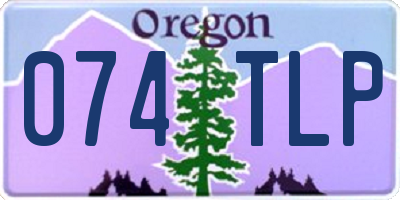 OR license plate 074TLP