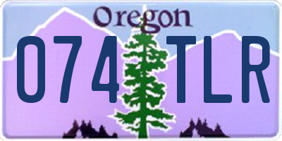 OR license plate 074TLR