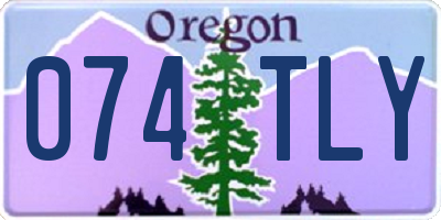 OR license plate 074TLY