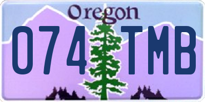 OR license plate 074TMB