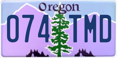 OR license plate 074TMD