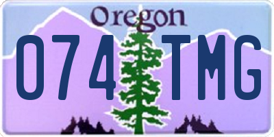 OR license plate 074TMG