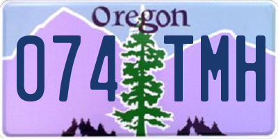OR license plate 074TMH