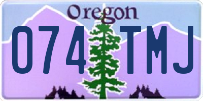 OR license plate 074TMJ