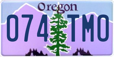 OR license plate 074TMO