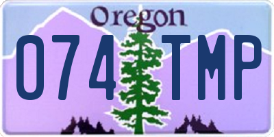 OR license plate 074TMP
