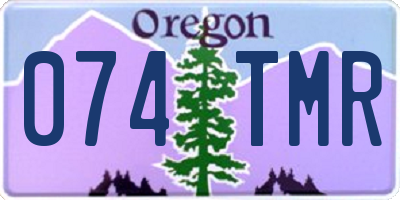 OR license plate 074TMR