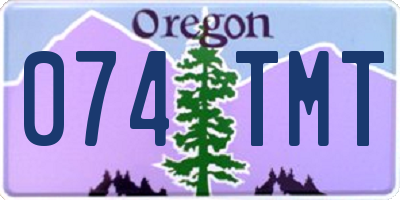 OR license plate 074TMT