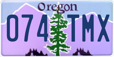 OR license plate 074TMX