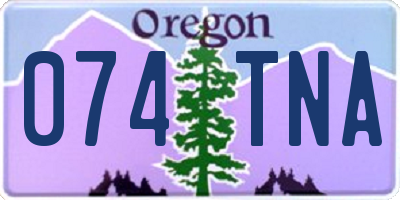 OR license plate 074TNA