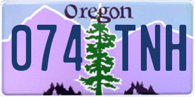 OR license plate 074TNH