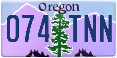 OR license plate 074TNN