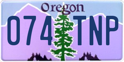 OR license plate 074TNP