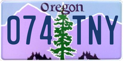 OR license plate 074TNY