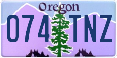 OR license plate 074TNZ