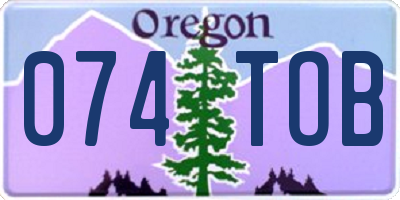OR license plate 074TOB
