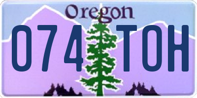 OR license plate 074TOH