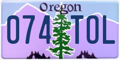 OR license plate 074TOL