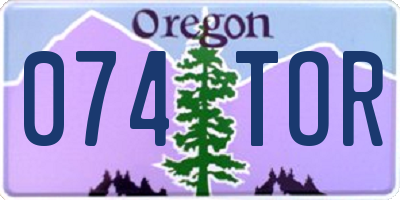 OR license plate 074TOR