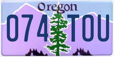 OR license plate 074TOU