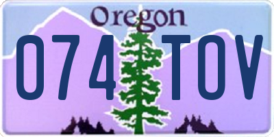 OR license plate 074TOV