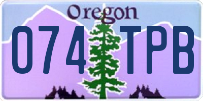OR license plate 074TPB
