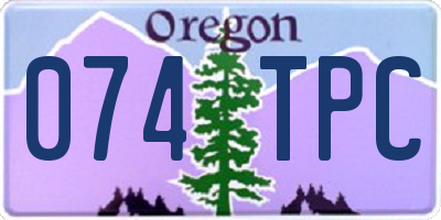 OR license plate 074TPC