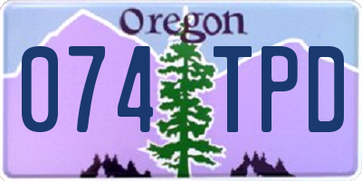 OR license plate 074TPD