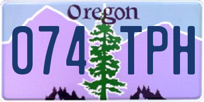 OR license plate 074TPH
