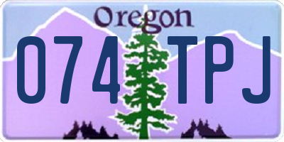 OR license plate 074TPJ