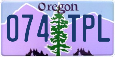 OR license plate 074TPL