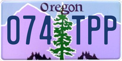 OR license plate 074TPP