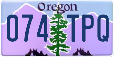 OR license plate 074TPQ