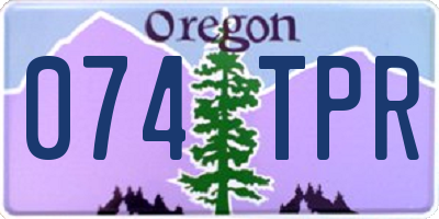 OR license plate 074TPR
