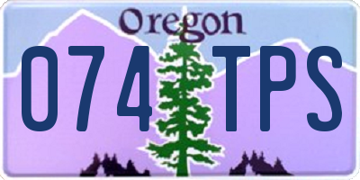 OR license plate 074TPS