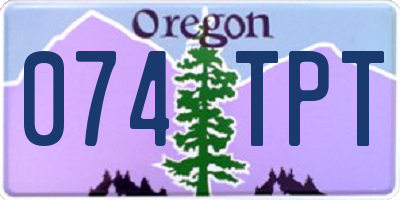 OR license plate 074TPT