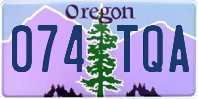 OR license plate 074TQA