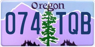 OR license plate 074TQB