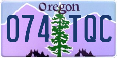 OR license plate 074TQC