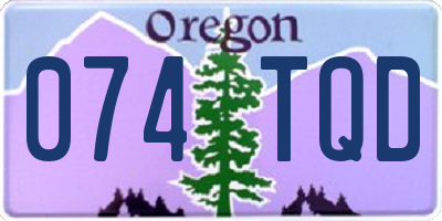 OR license plate 074TQD