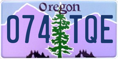 OR license plate 074TQE
