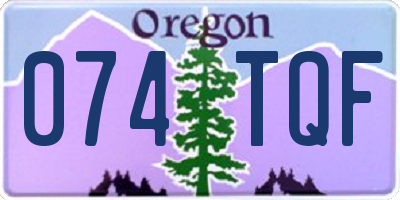 OR license plate 074TQF