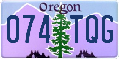OR license plate 074TQG
