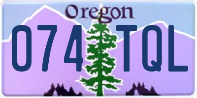 OR license plate 074TQL