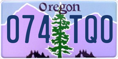 OR license plate 074TQO