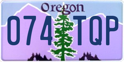 OR license plate 074TQP